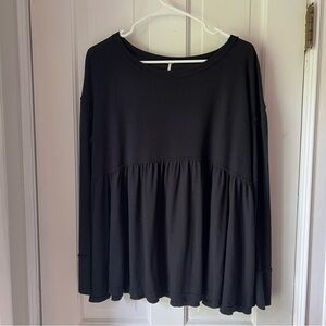 Free people babydoll tee, small